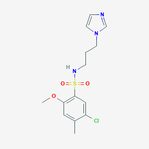 5-chloro-N-[3-(1H-imidazol-1-yl)propyl]-2-methoxy-4-methylbenzenesulfonamide