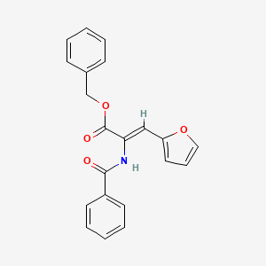 molecular formula C21H17NO4 B4950064 benzyl 2-(benzoylamino)-3-(2-furyl)acrylate 