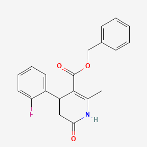 molecular formula C20H18FNO3 B4950122 Benzyl 4-(2-fluorophenyl)-2-methyl-6-oxo-1,4,5,6-tetrahydropyridine-3-carboxylate 