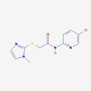 N-(5-bromopyridin-2-yl)-2-[(1-methyl-1H-imidazol-2-yl)sulfanyl]acetamide