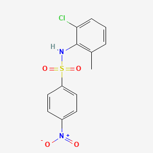 molecular formula C13H11ClN2O4S B4950195 N-(2-chloro-6-methylphenyl)-4-nitrobenzenesulfonamide 