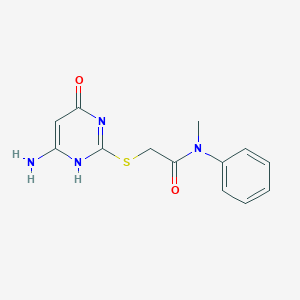2-[(6-amino-4-oxo-1H-pyrimidin-2-yl)sulfanyl]-N-methyl-N-phenylacetamide