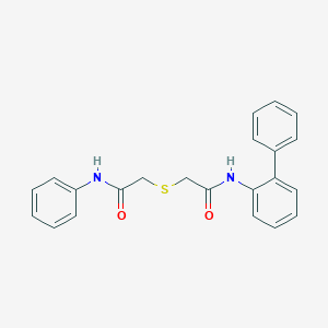 2-{[2-(biphenyl-2-ylamino)-2-oxoethyl]sulfanyl}-N-phenylacetamide