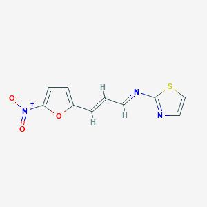 molecular formula C10H7N3O3S B495029 N-[3-(5-nitro-2-furyl)-2-propenylidene]-1,3-thiazol-2-amine 