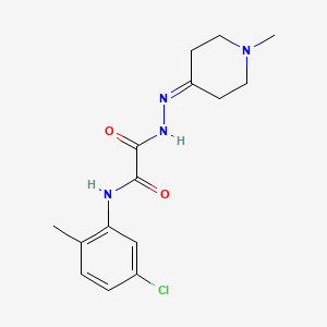 molecular formula C15H19ClN4O2 B4950344 N-(5-Chloro-2-methylphenyl)-1-[N'-(1-methylpiperidin-4-ylidene)hydrazinecarbonyl]formamide 