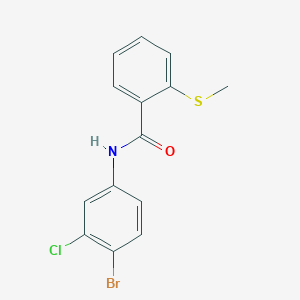molecular formula C14H11BrClNOS B4950466 N-(4-bromo-3-chlorophenyl)-2-(methylthio)benzamide 