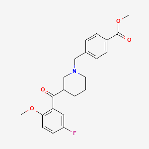 molecular formula C22H24FNO4 B4950501 methyl 4-{[3-(5-fluoro-2-methoxybenzoyl)-1-piperidinyl]methyl}benzoate 