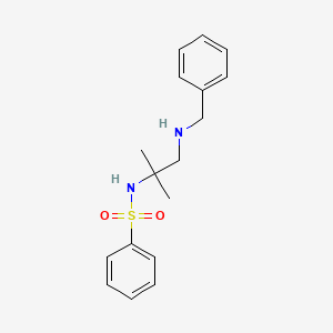 molecular formula C17H22N2O2S B4950519 N-[1-(benzylamino)-2-methylpropan-2-yl]benzenesulfonamide 