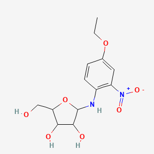 molecular formula C13H18N2O7 B4950527 N-(4-ethoxy-2-nitrophenyl)pentofuranosylamine 