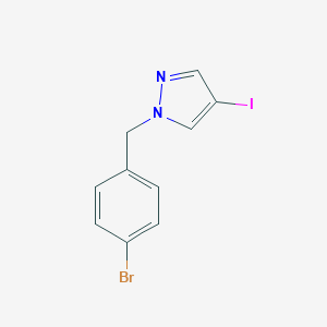 molecular formula C10H8BrIN2 B495055 1-(4-bromobenzyl)-4-iodo-1H-pyrazole 