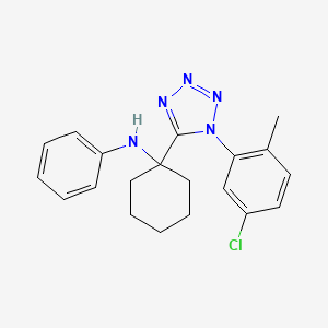molecular formula C20H22ClN5 B4950560 N-[1-[1-(5-chloro-2-methylphenyl)tetrazol-5-yl]cyclohexyl]aniline 