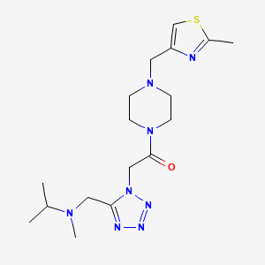molecular formula C17H28N8OS B4950608 N-methyl-N-{[1-(2-{4-[(2-methyl-1,3-thiazol-4-yl)methyl]-1-piperazinyl}-2-oxoethyl)-1H-tetrazol-5-yl]methyl}-2-propanamine 