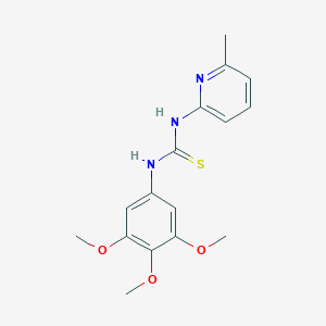 molecular formula C16H19N3O3S B495067 N-(6-methyl-2-pyridinyl)-N'-(3,4,5-trimethoxyphenyl)thiourea 