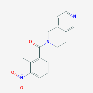 molecular formula C16H17N3O3 B4950740 N-ethyl-2-methyl-3-nitro-N-(pyridin-4-ylmethyl)benzamide 