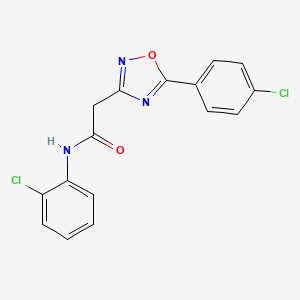 molecular formula C16H11Cl2N3O2 B4950743 N-(2-chlorophenyl)-2-[5-(4-chlorophenyl)-1,2,4-oxadiazol-3-yl]acetamide 