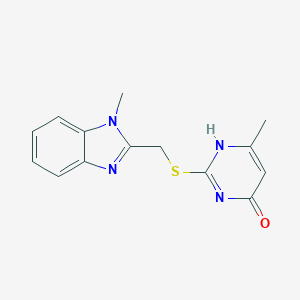 6-methyl-2-[(1-methylbenzimidazol-2-yl)methylsulfanyl]-1H-pyrimidin-4-one
