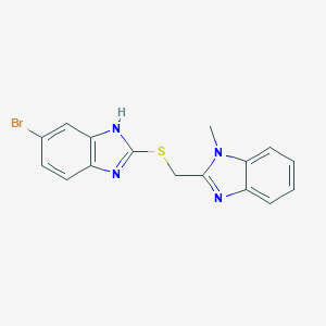 2-[[(6-bromo-1H-benzimidazol-2-yl)thio]methyl]-1-methylbenzimidazole