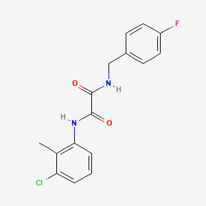 molecular formula C16H14ClFN2O2 B4950917 N'-(3-chloro-2-methylphenyl)-N-[(4-fluorophenyl)methyl]oxamide 