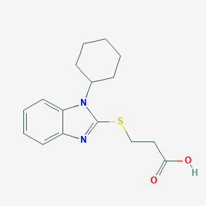 3-(1-Cyclohexyl-1H-benzoimidazol-2-ylsulfanyl)-propionic acid