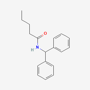 molecular formula C18H21NO B4951086 N-benzhydrylpentanamide 