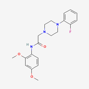 molecular formula C20H24FN3O3 B4951190 N-(2,4-dimethoxyphenyl)-2-[4-(2-fluorophenyl)piperazin-1-yl]acetamide 