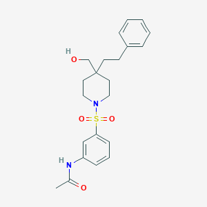 molecular formula C22H28N2O4S B4951282 N-(3-{[4-(hydroxymethyl)-4-(2-phenylethyl)-1-piperidinyl]sulfonyl}phenyl)acetamide 