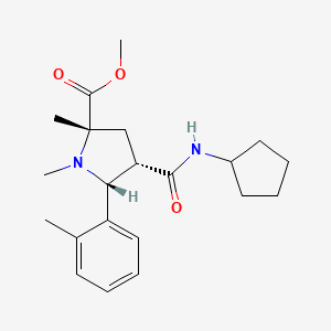 molecular formula C21H30N2O3 B4951294 methyl (2S,4S,5R)-4-(cyclopentylcarbamoyl)-1,2-dimethyl-5-(2-methylphenyl)pyrrolidine-2-carboxylate 