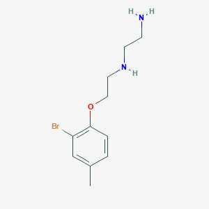 molecular formula C11H17BrN2O B4951301 N'-[2-(2-bromo-4-methylphenoxy)ethyl]ethane-1,2-diamine 