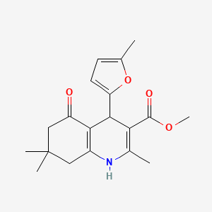 molecular formula C19H23NO4 B4951370 methyl 2,7,7-trimethyl-4-(5-methylfuran-2-yl)-5-oxo-1,4,5,6,7,8-hexahydroquinoline-3-carboxylate 