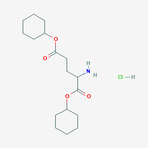 molecular formula C17H30ClNO4 B4951379 Dicyclohexyl 2-aminopentanedioate;hydrochloride 