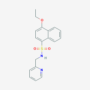 molecular formula C18H18N2O3S B495138 4-ethoxy-N-(pyridin-2-ylmethyl)naphthalene-1-sulfonamide CAS No. 443904-37-8