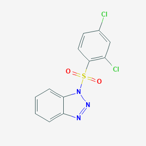 molecular formula C12H7Cl2N3O2S B495139 1-(2,4-Dichlorophenyl)sulfonylbenzotriazole CAS No. 139887-32-4