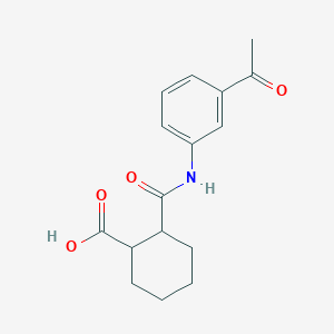 molecular formula C16H19NO4 B495140 2-[(3-乙酰苯基)氨基甲酰基]环己烷-1-羧酸 CAS No. 331987-27-0