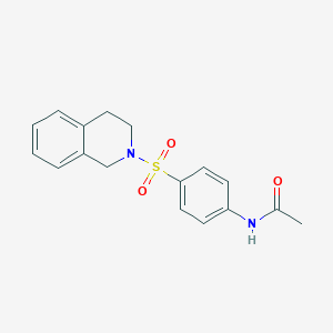 molecular formula C17H18N2O3S B495142 N-[4-(3,4-dihydroisoquinolin-2(1H)-ylsulfonyl)phenyl]acetamide CAS No. 303132-80-1