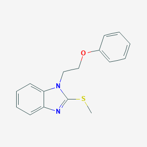 molecular formula C16H16N2OS B495143 2-(methylsulfanyl)-1-(2-phenoxyethyl)-1H-benzimidazole 