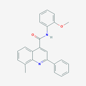 molecular formula C24H20N2O2 B495145 N-(2-methoxyphenyl)-8-methyl-2-phenylquinoline-4-carboxamide CAS No. 331869-07-9