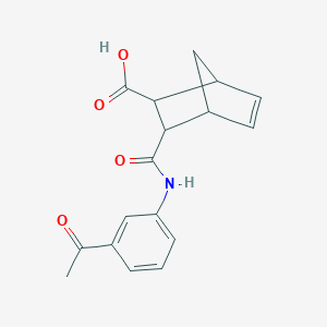 molecular formula C17H17NO4 B495146 3-[(3-Acetylphenyl)carbamoyl]bicyclo[2.2.1]hept-5-ene-2-carboxylic acid CAS No. 353514-64-4