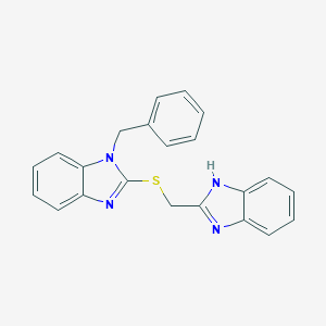 molecular formula C22H18N4S B495149 2-(1H-Benzoimidazol-2-ylmethylsulfanyl)-1-benzyl-1H-benzoimidazole CAS No. 5667-72-1
