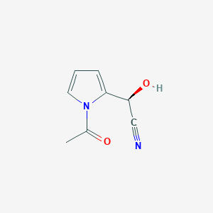 molecular formula C8H8N2O2 B049515 1H-Pyrrole-2-acetonitrile, 1-acetyl-alpha-hydroxy-, (R)-(9CI) CAS No. 121950-16-1