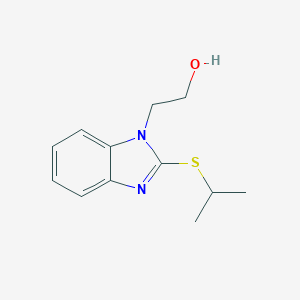molecular formula C12H16N2OS B495150 2-[2-(isopropylsulfanyl)-1H-benzimidazol-1-yl]ethanol 