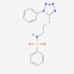 N-[2-(1-phenyltetrazol-5-yl)sulfanylethyl]benzenesulfonamide