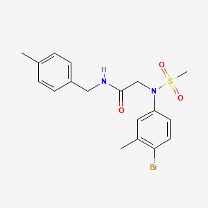 molecular formula C18H21BrN2O3S B4951539 N~2~-(4-bromo-3-methylphenyl)-N~1~-(4-methylbenzyl)-N~2~-(methylsulfonyl)glycinamide 