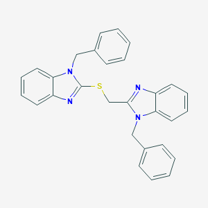 molecular formula C29H24N4S B495155 1-benzyl-2-{[(1-benzyl-1H-benzimidazol-2-yl)methyl]sulfanyl}-1H-benzimidazole 