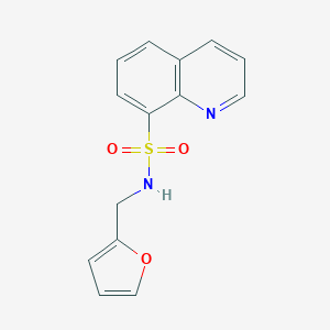 molecular formula C14H12N2O3S B495173 N-(2-furylmethyl)-8-quinolinesulfonamide 