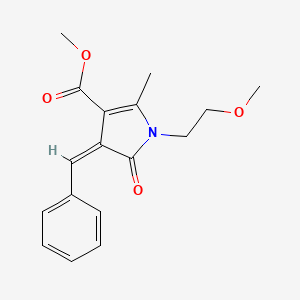 molecular formula C17H19NO4 B4952045 methyl 4-benzylidene-1-(2-methoxyethyl)-2-methyl-5-oxo-4,5-dihydro-1H-pyrrole-3-carboxylate 