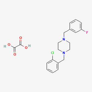 molecular formula C20H22ClFN2O4 B4952142 1-[(2-Chlorophenyl)methyl]-4-[(3-fluorophenyl)methyl]piperazine;oxalic acid 