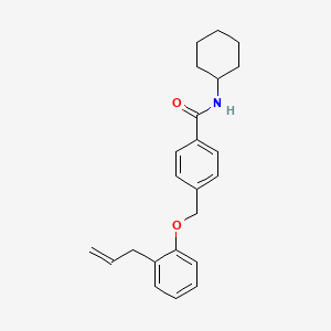 molecular formula C23H27NO2 B4952210 N-cyclohexyl-4-{[2-(prop-2-en-1-yl)phenoxy]methyl}benzamide 