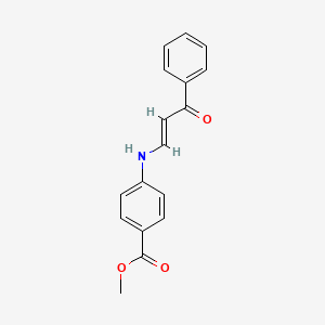 molecular formula C17H15NO3 B4952380 methyl 4-[[(E)-3-oxo-3-phenylprop-1-enyl]amino]benzoate 