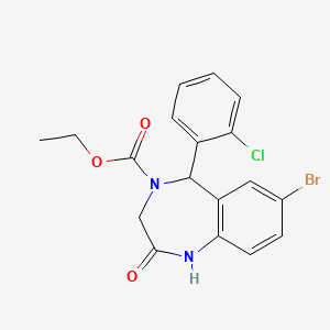 molecular formula C18H16BrClN2O3 B4952416 ethyl 7-bromo-5-(2-chlorophenyl)-2-oxo-3,5-dihydro-1H-1,4-benzodiazepine-4-carboxylate 