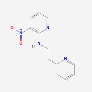 molecular formula C12H12N4O2 B495245 3-Nitro-N-(2-(pyridin-2-yl)ethyl)pyridin-2-amine CAS No. 666698-08-4